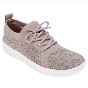 FitFlop F-Sporty Uberknit Lace Up Sneakers Womens Size 12 NEW Metallic Mink
